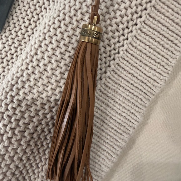 Saint Laurent Tan Suede Quilted Crossbody Bag - Picture 6 of 8